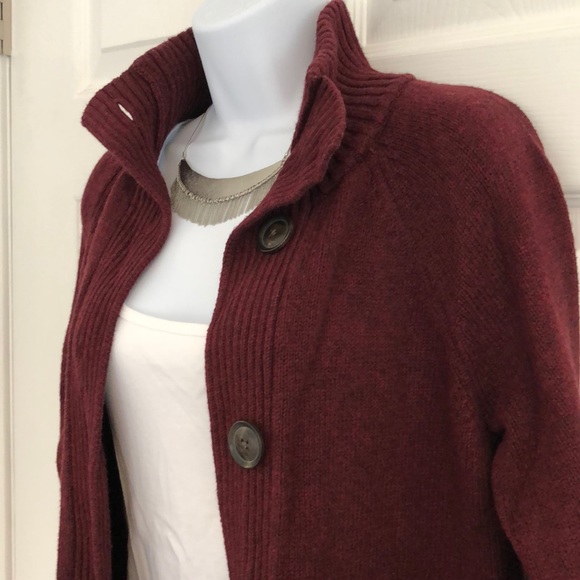 Eddie Bauer Tunic Length Button Up Sweater - Picture 2 of 6